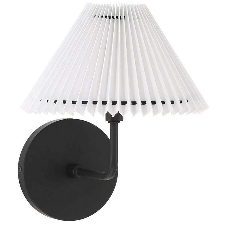 Image 2 1-Light Wall Sconce in Matte Black more views