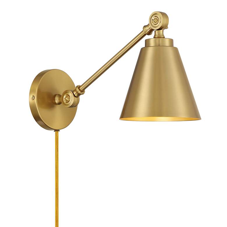 Image 4 1-Light Wall Sconce in Natural Brass (Set of 2) more views
