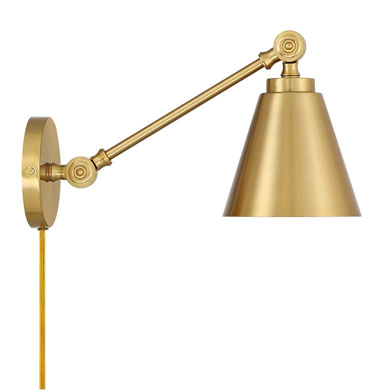 Image 5 1-Light Wall Sconce in Natural Brass (Set of 2) more views