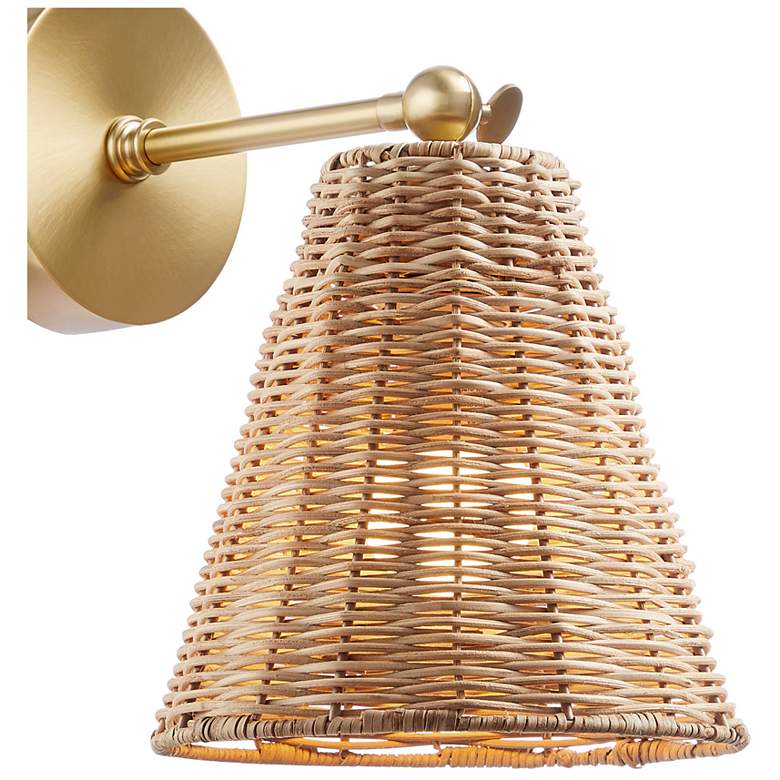 Image 6 1-Light Wall Sconce in Natural Brass (Set of 2) more views