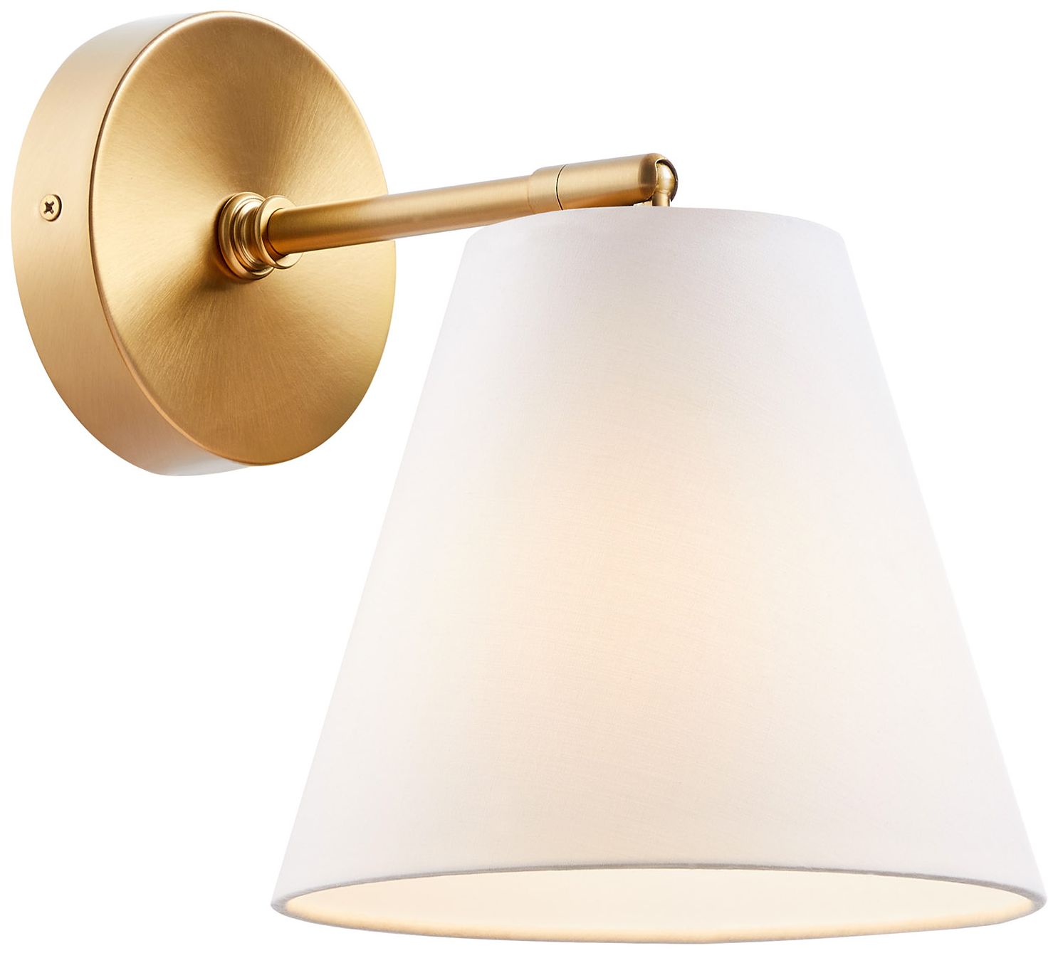 Image 3 1-Light Wall Sconce in Natural Brass (Set of 2) more views