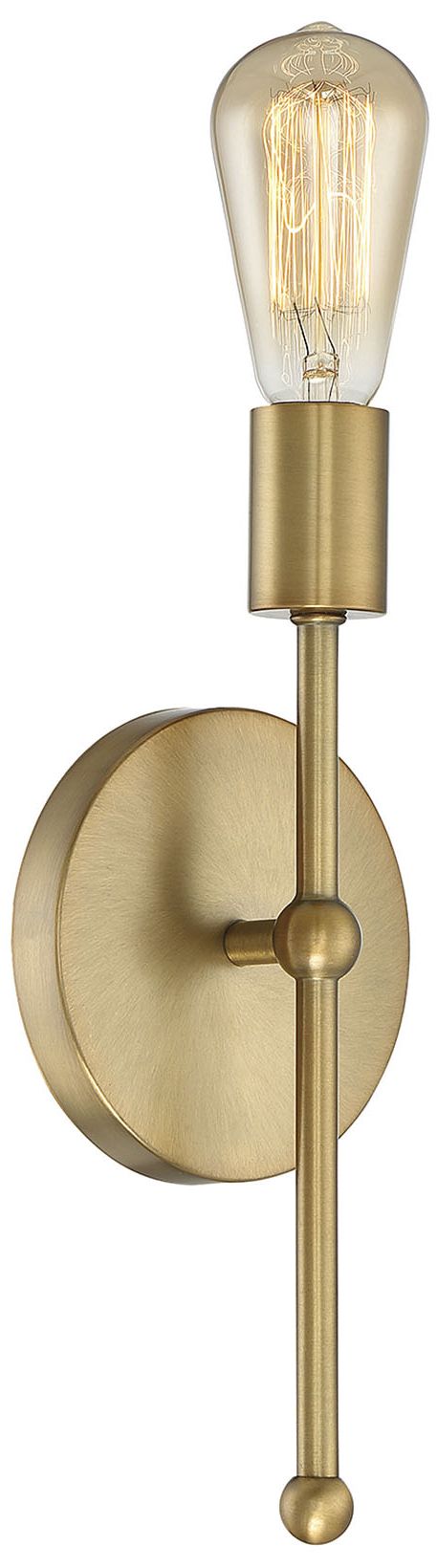 1-Light Wall Sconce in Natural Brass