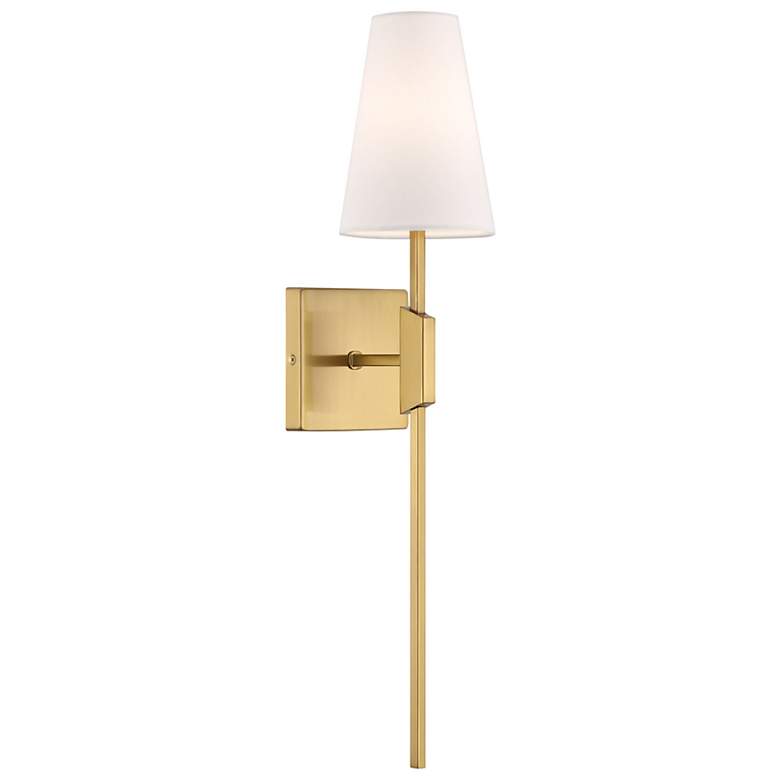 Image 1 1-Light Wall Sconce in Natural Brass