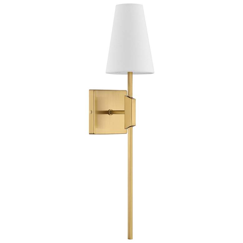 Image 2 1-Light Wall Sconce in Natural Brass more views