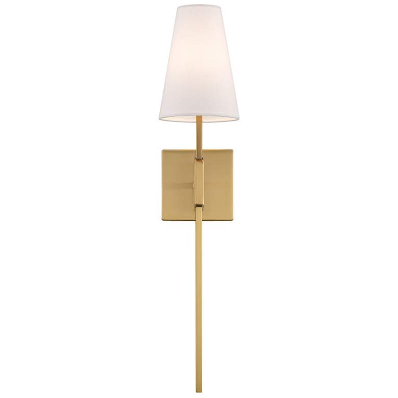 Image 3 1-Light Wall Sconce in Natural Brass more views