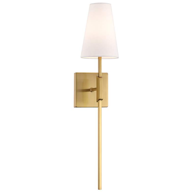 Image 4 1-Light Wall Sconce in Natural Brass more views