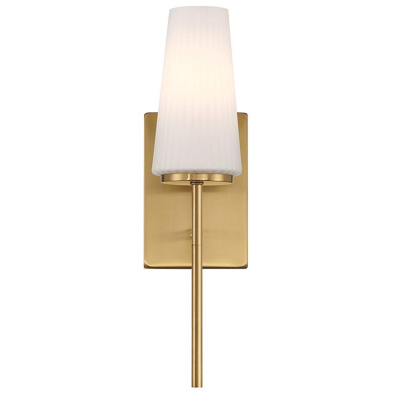 Image 3 1-Light Wall Sconce in Natural Brass more views