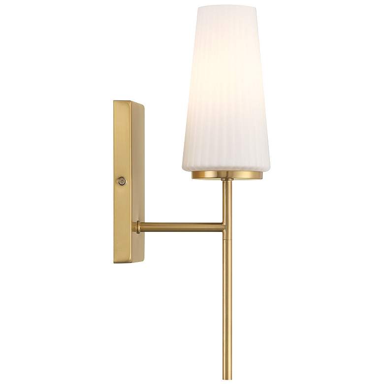 Image 5 1-Light Wall Sconce in Natural Brass more views