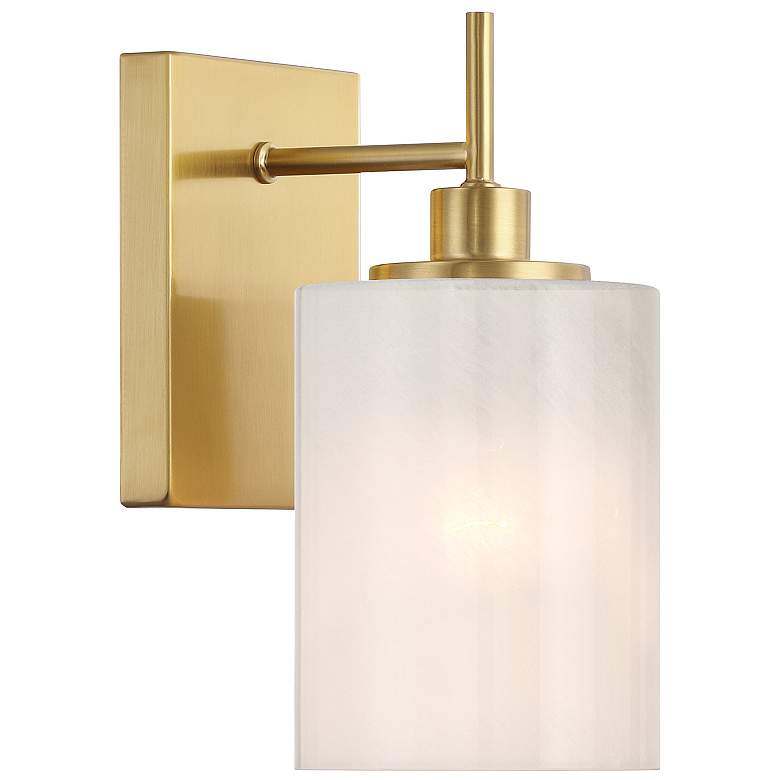 Image 1 1-Light Wall Sconce in Natural Brass