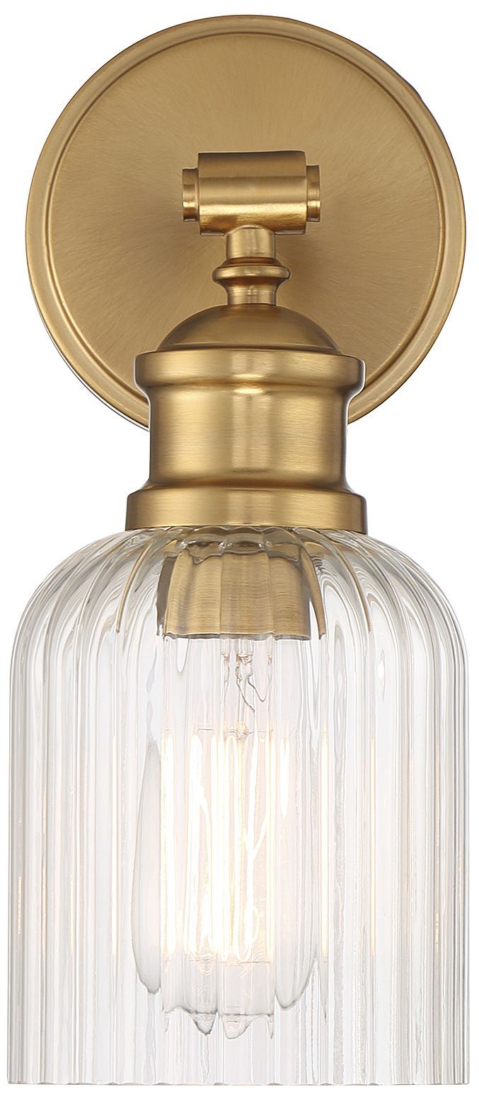 Image 4 1-Light Wall Sconce in Natural Brass more views
