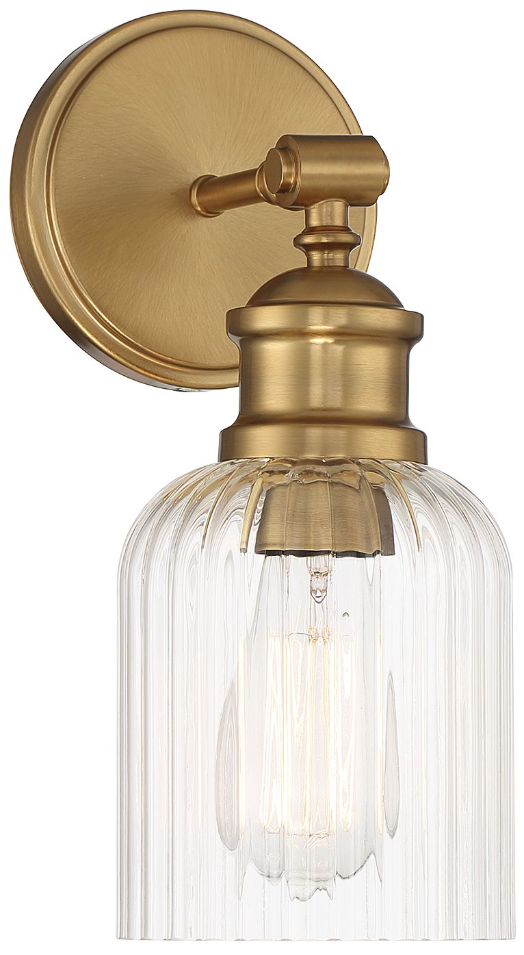 Image 5 1-Light Wall Sconce in Natural Brass more views