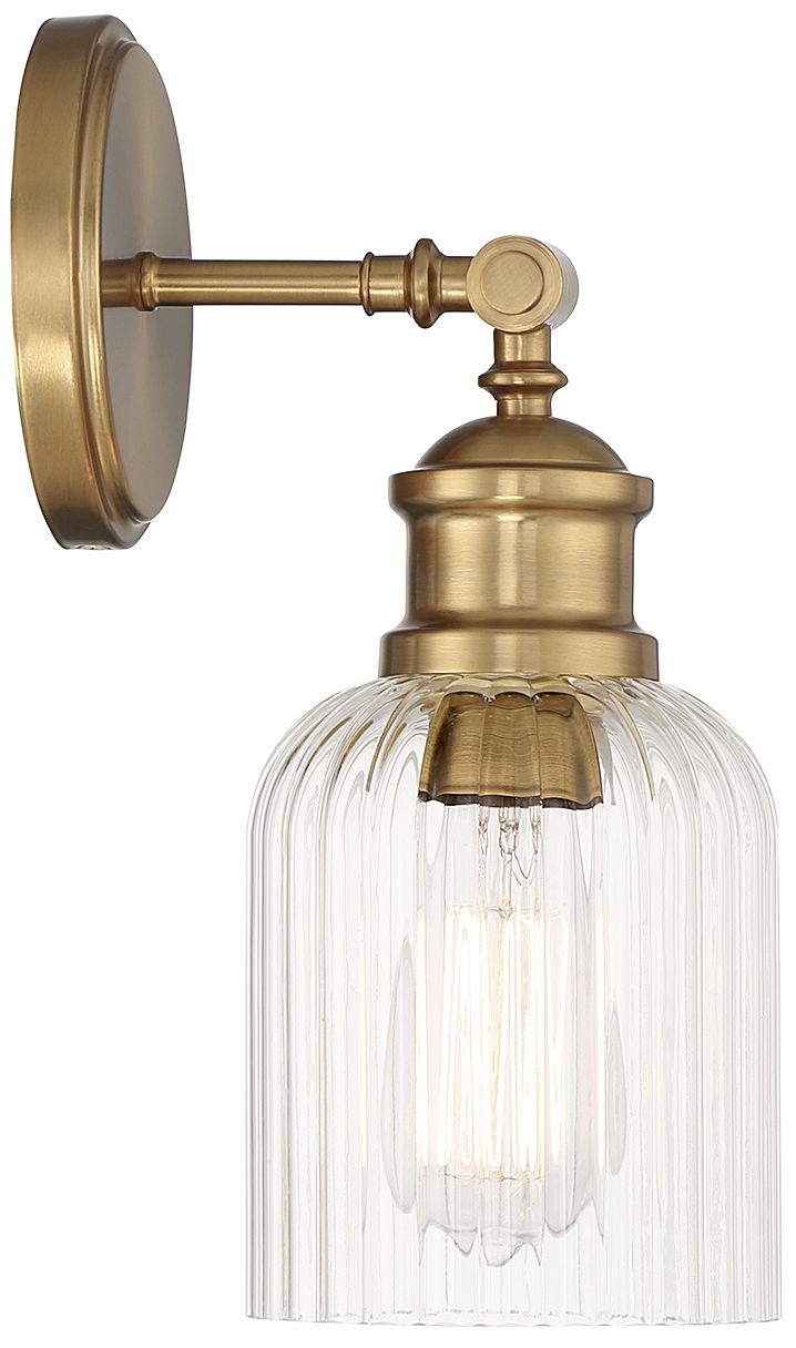 Image 6 1-Light Wall Sconce in Natural Brass more views