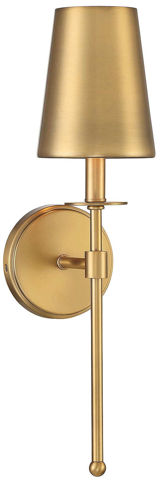 Image 5 1-Light Wall Sconce in Natural Brass more views