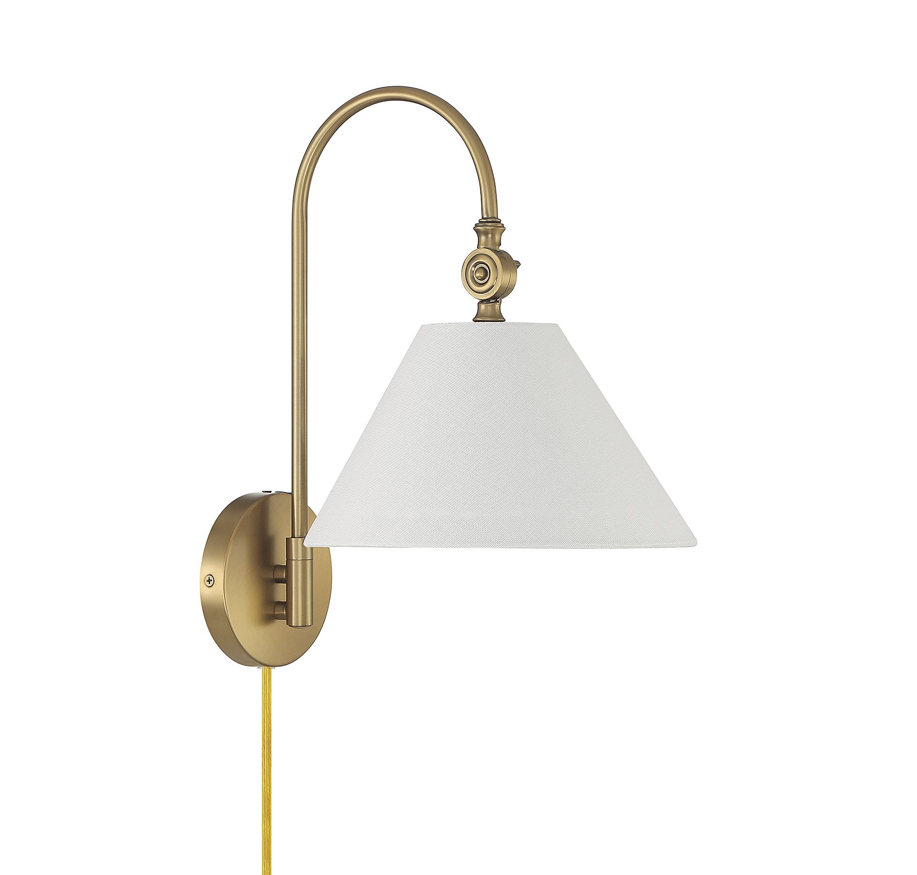 Image 3 1-Light Wall Sconce in Natural Brass more views