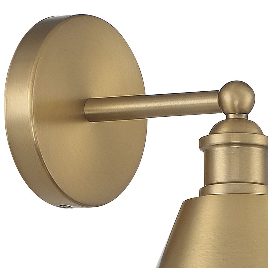 Image 2 1-Light Wall Sconce in Natural Brass more views