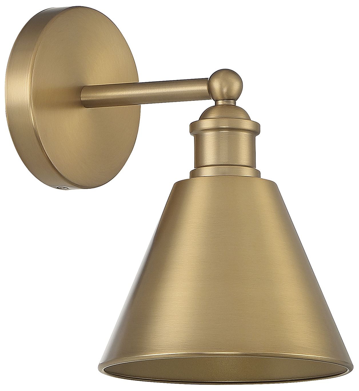 Image 3 1-Light Wall Sconce in Natural Brass more views