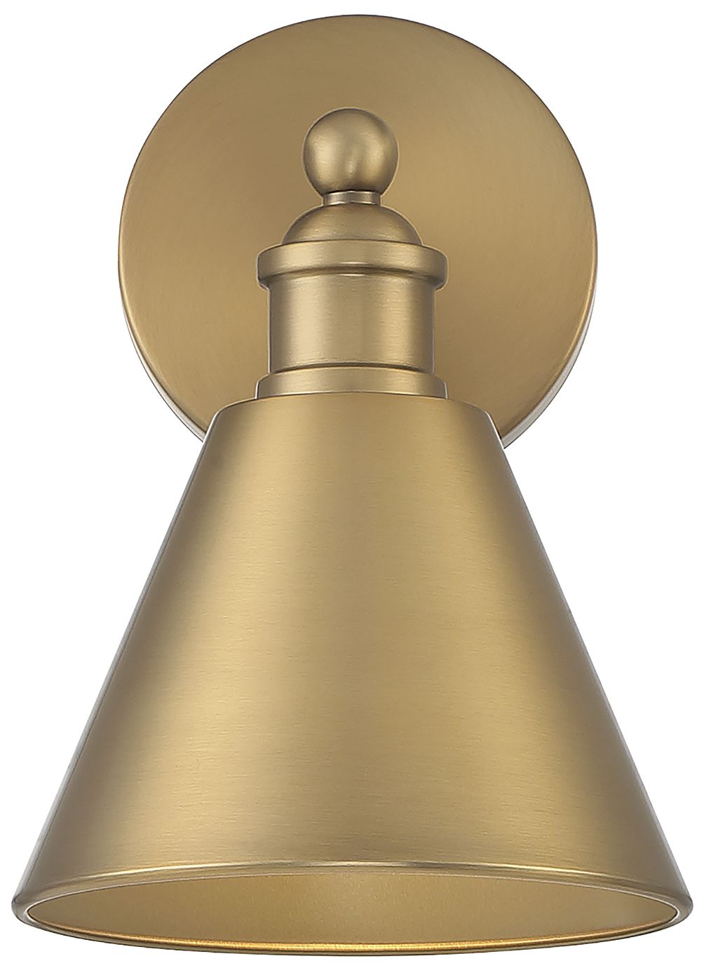 Image 4 1-Light Wall Sconce in Natural Brass more views