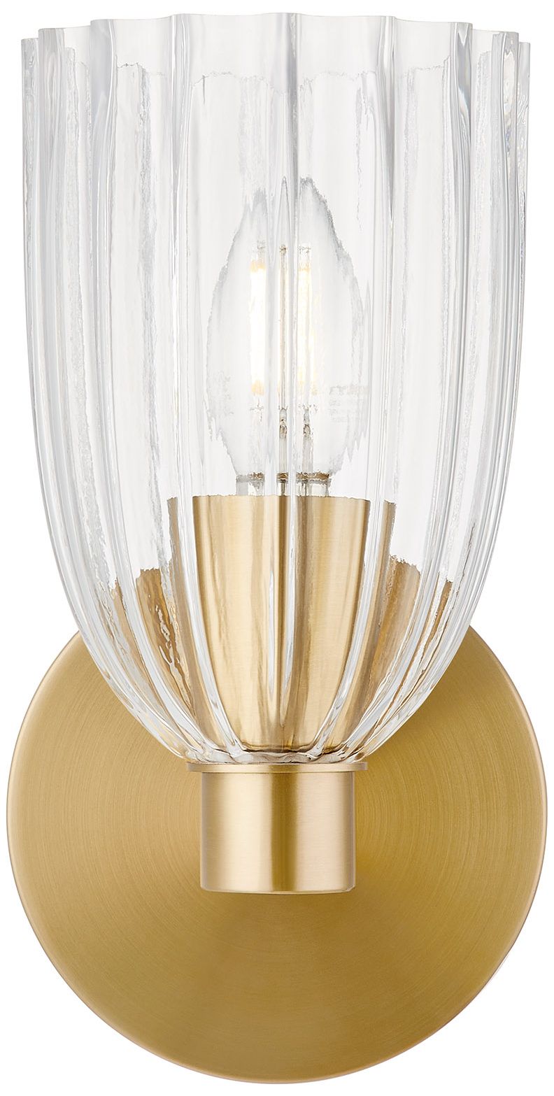 Image 4 1-Light Wall Sconce in Natural Brass more views