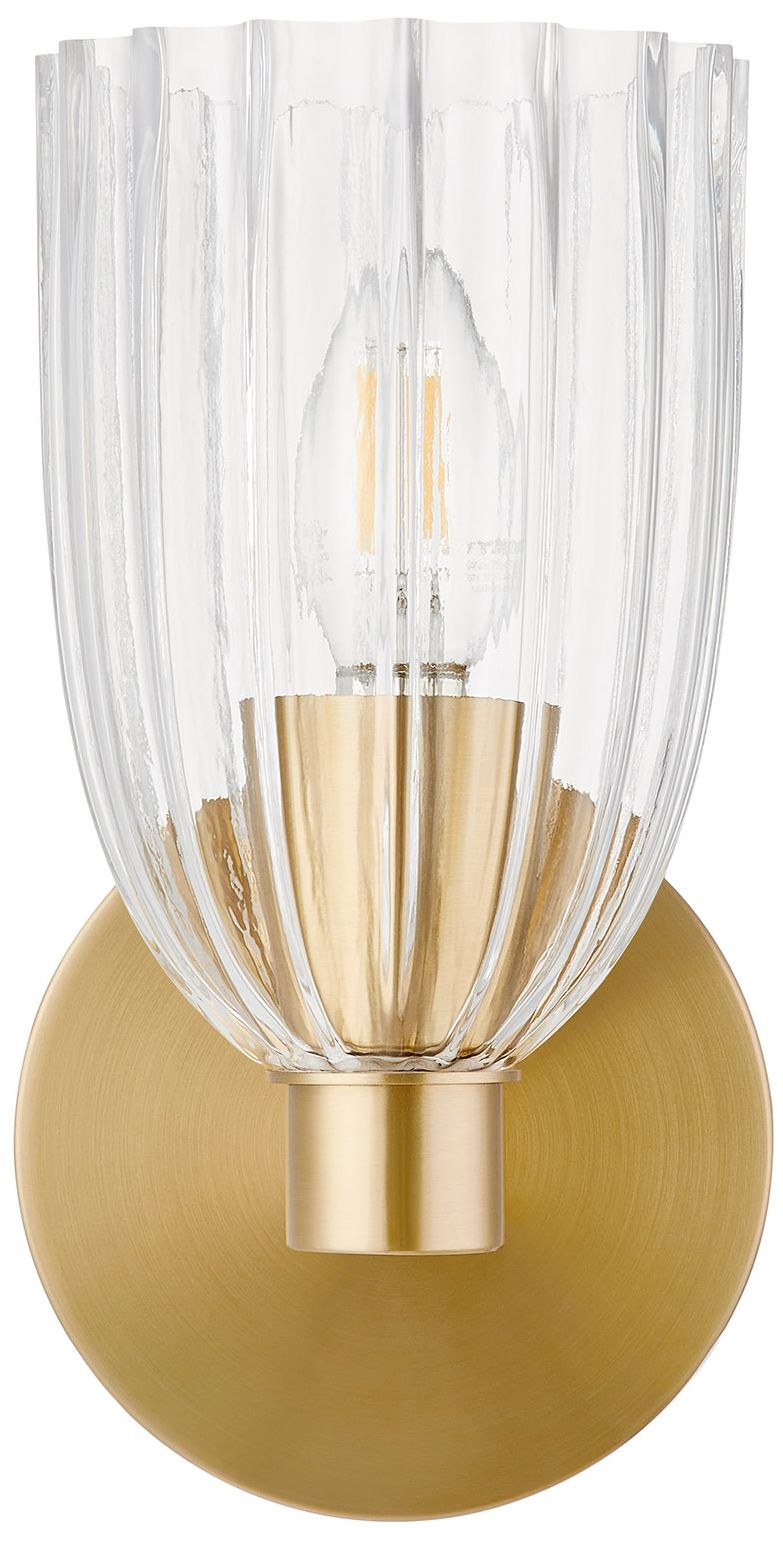 Image 5 1-Light Wall Sconce in Natural Brass more views