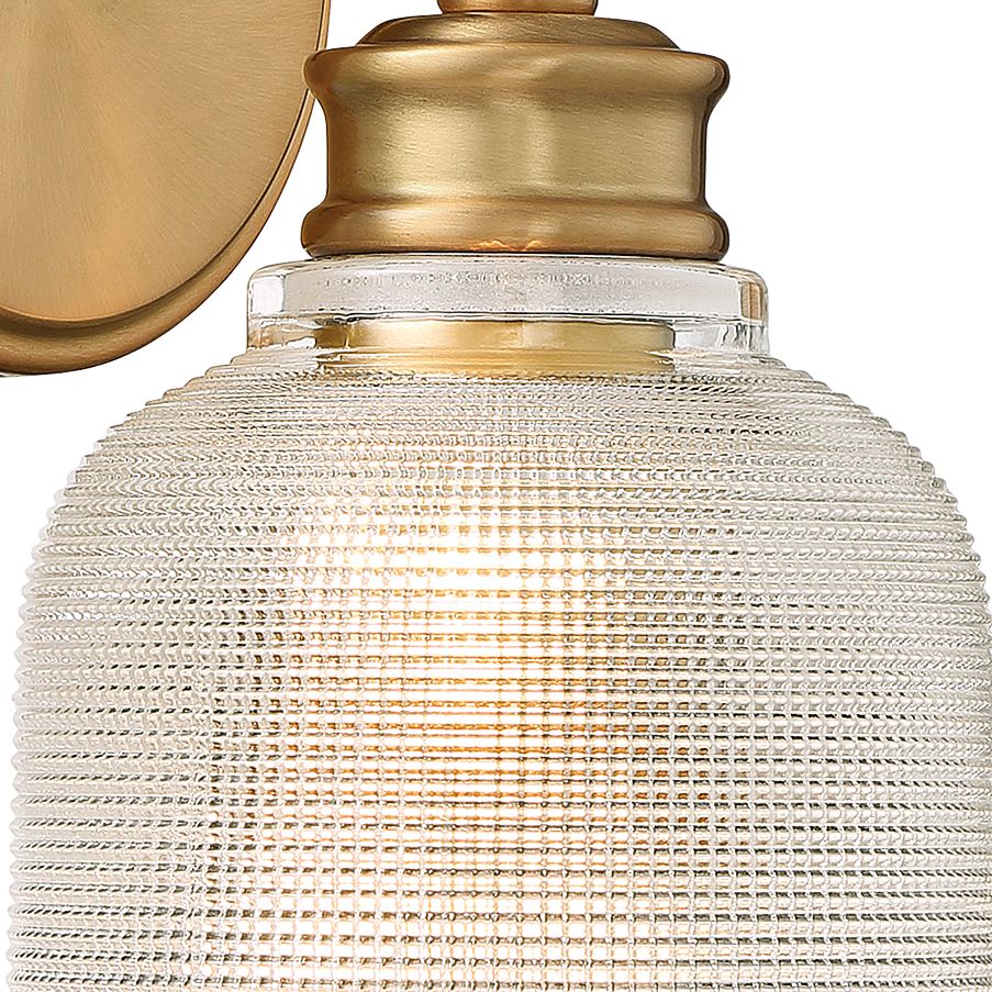 Image 2 1-Light Wall Sconce in Natural Brass more views