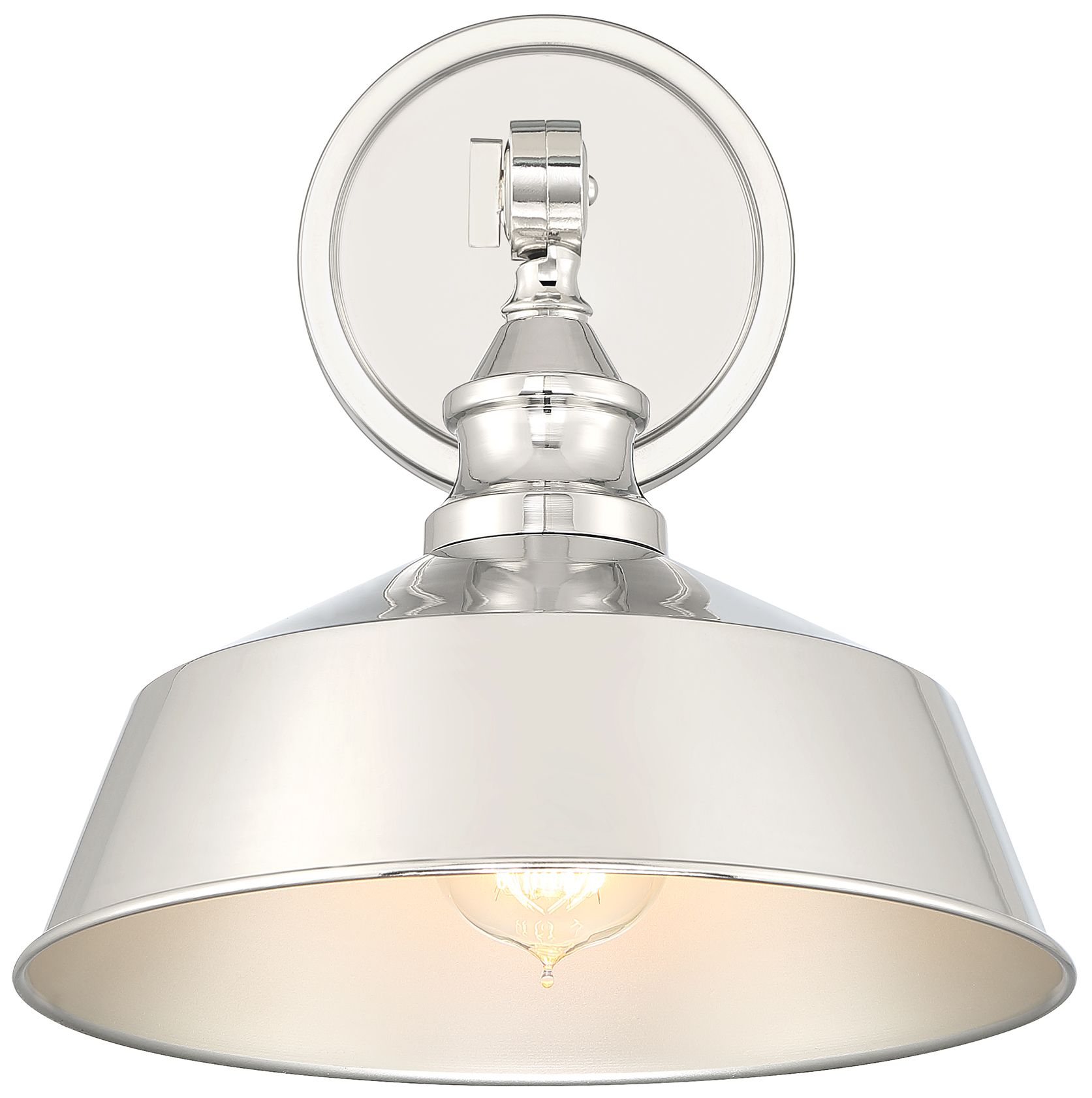 Image 3 1-Light Wall Sconce in Polished Nickel more views