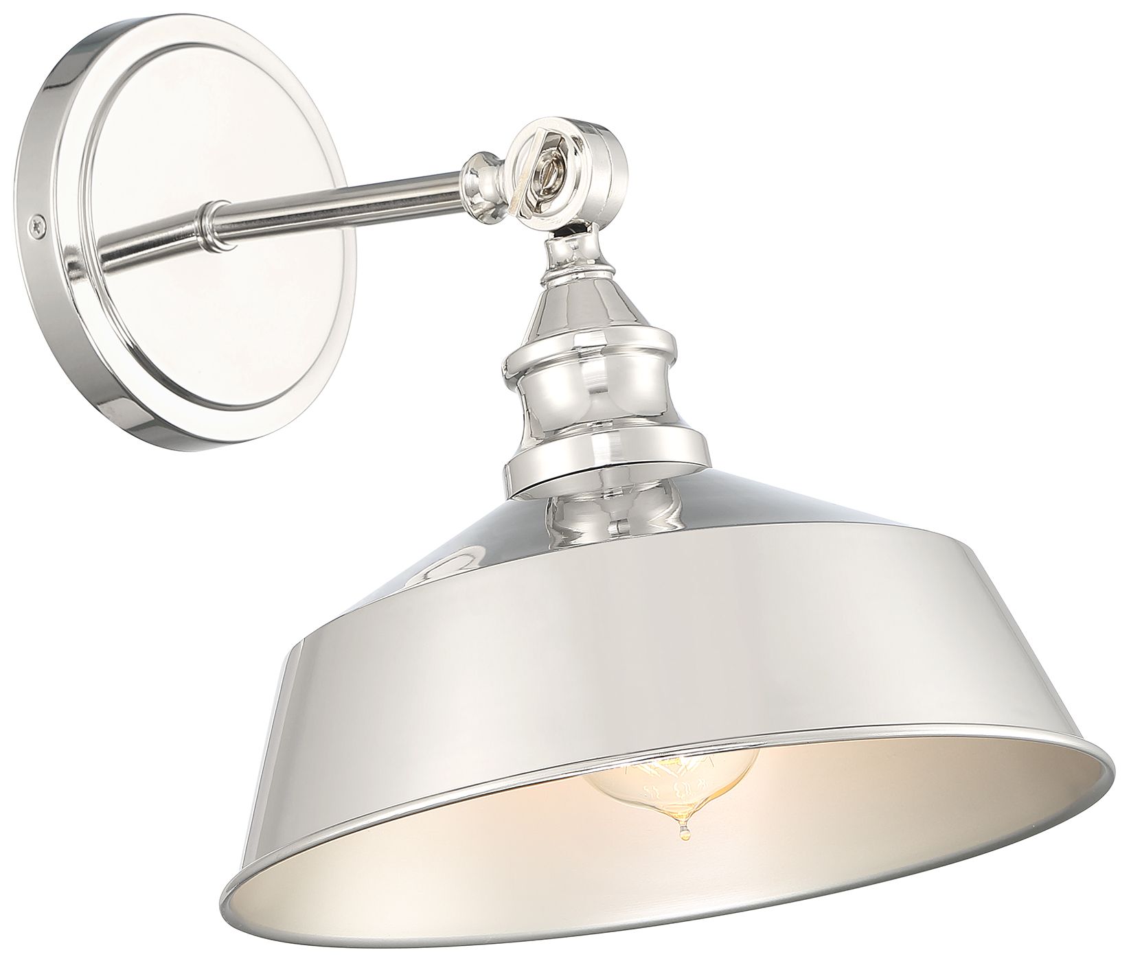 Image 4 1-Light Wall Sconce in Polished Nickel more views