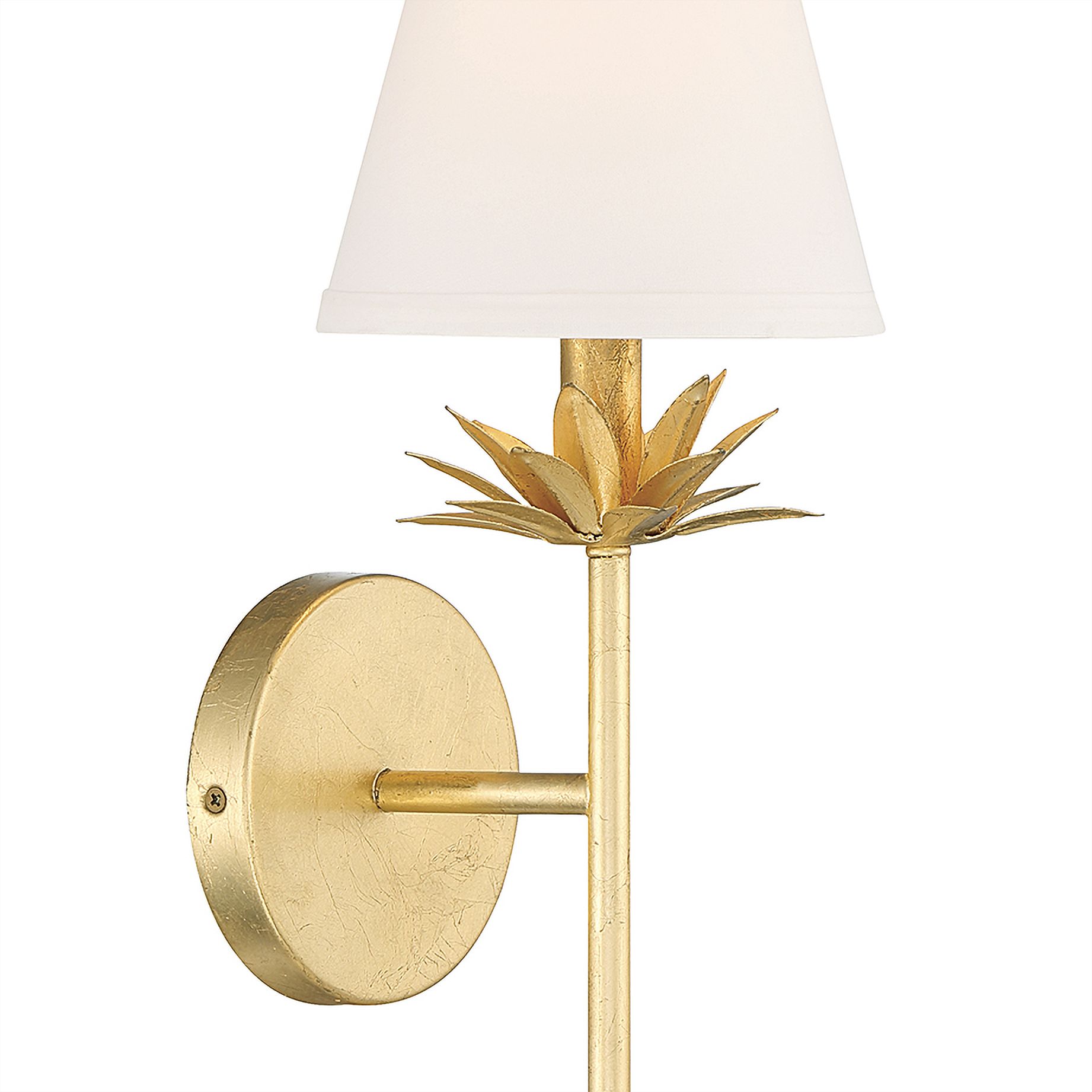 Image 2 1-Light Wall Sconce in True Gold more views