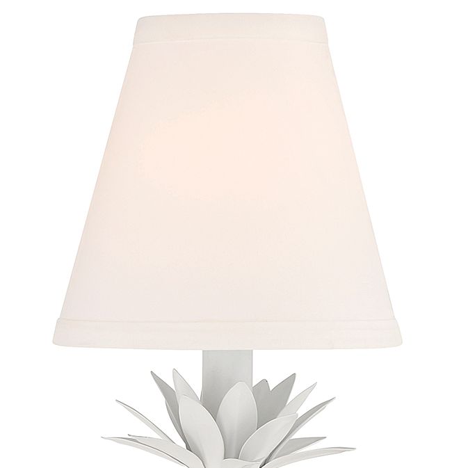 Image 2 1-Light Wall Sconce in White more views