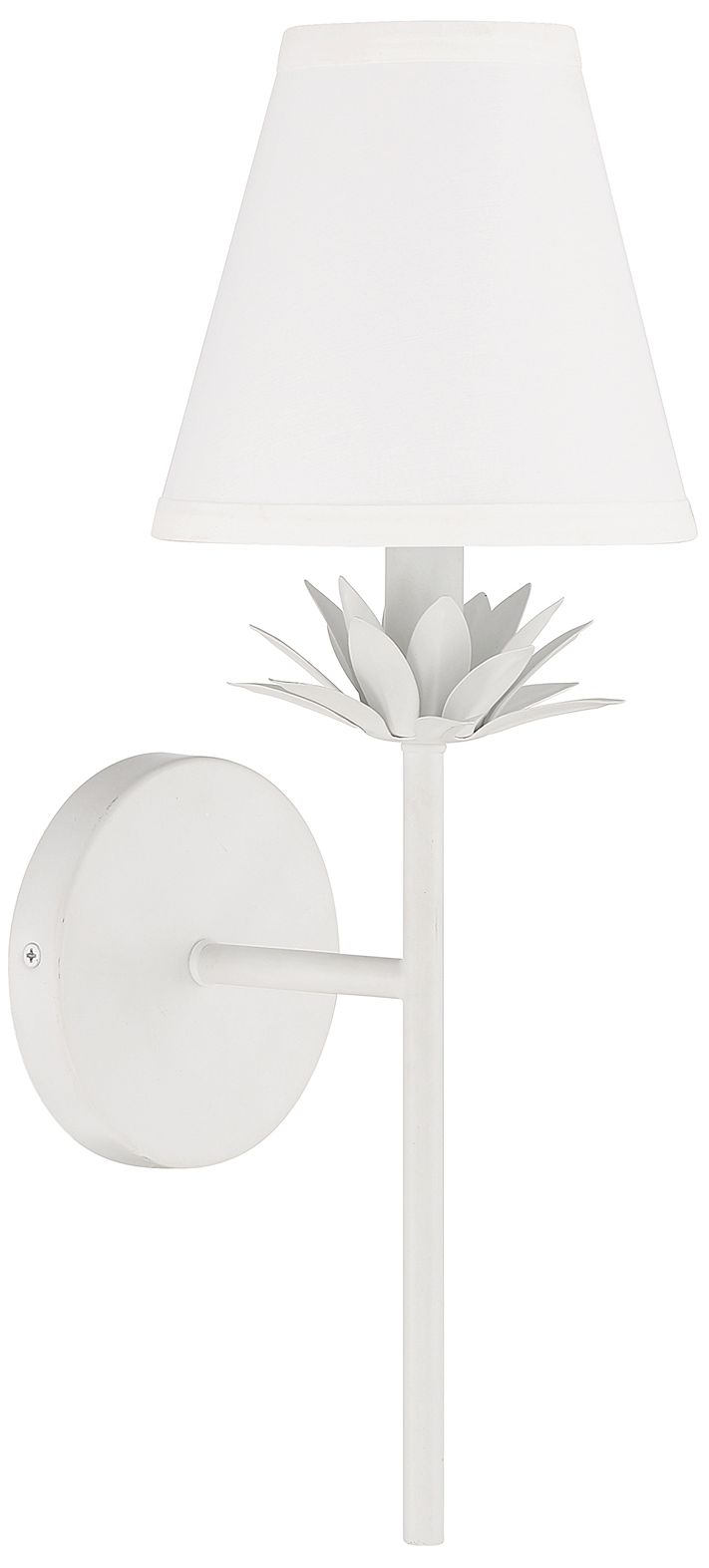Image 3 1-Light Wall Sconce in White more views