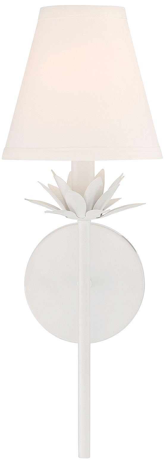 Image 4 1-Light Wall Sconce in White more views