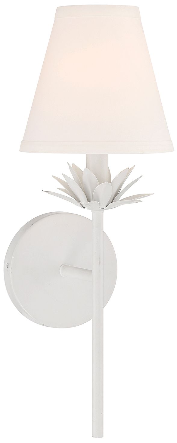 Image 5 1-Light Wall Sconce in White more views