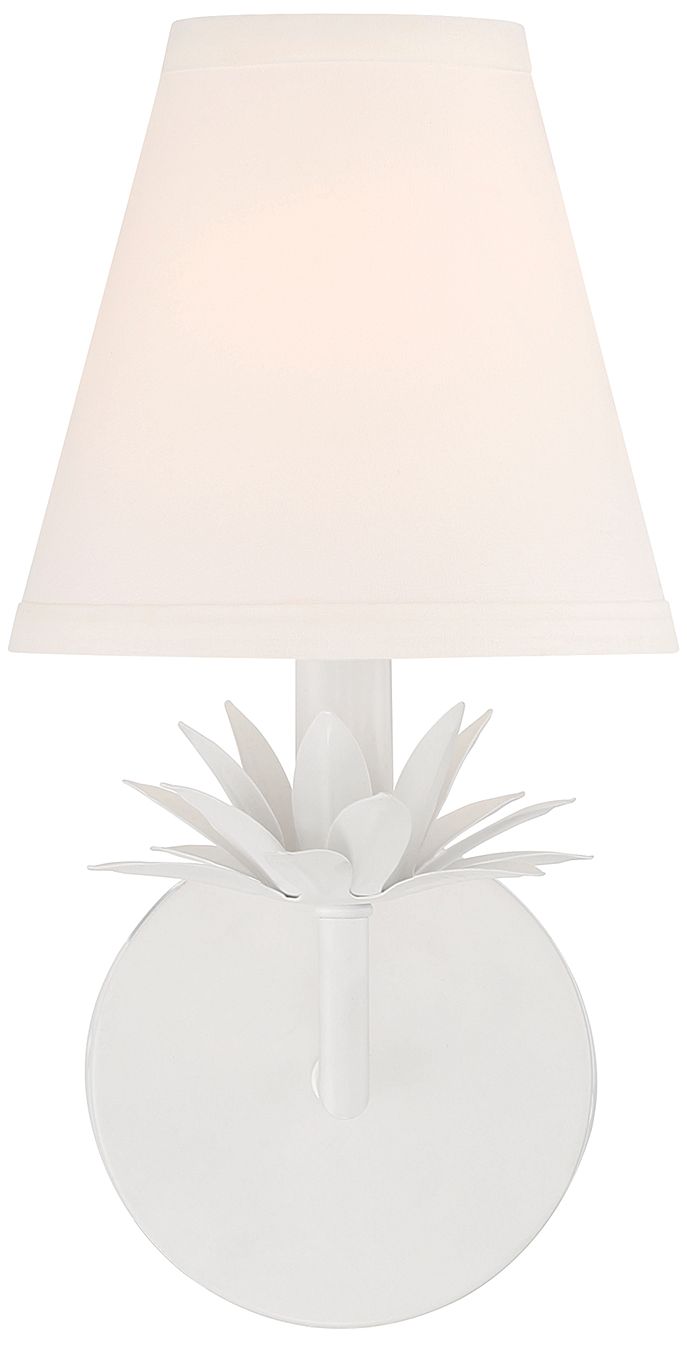 Image 3 1-Light Wall Sconce in White more views