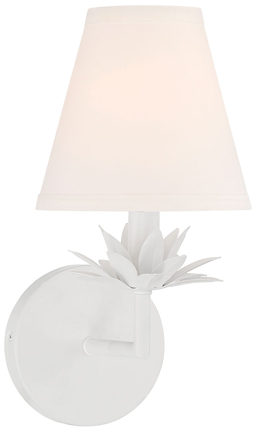 Image 4 1-Light Wall Sconce in White more views