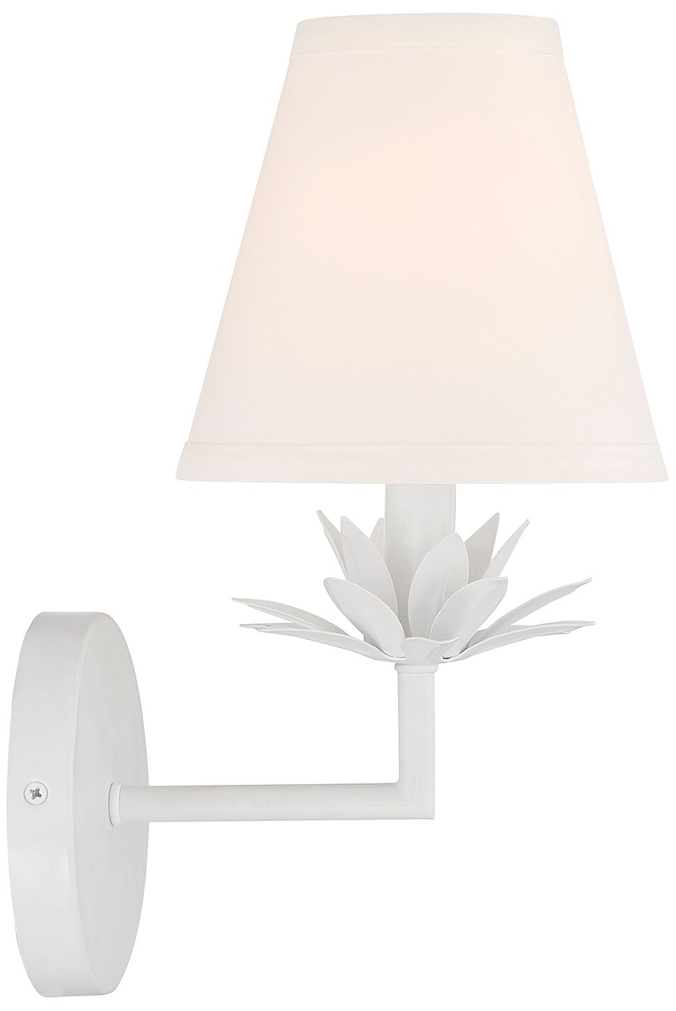Image 5 1-Light Wall Sconce in White more views
