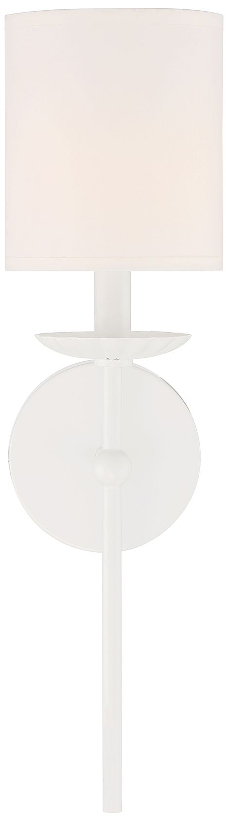 Image 3 1-Light Wall Sconce in White more views