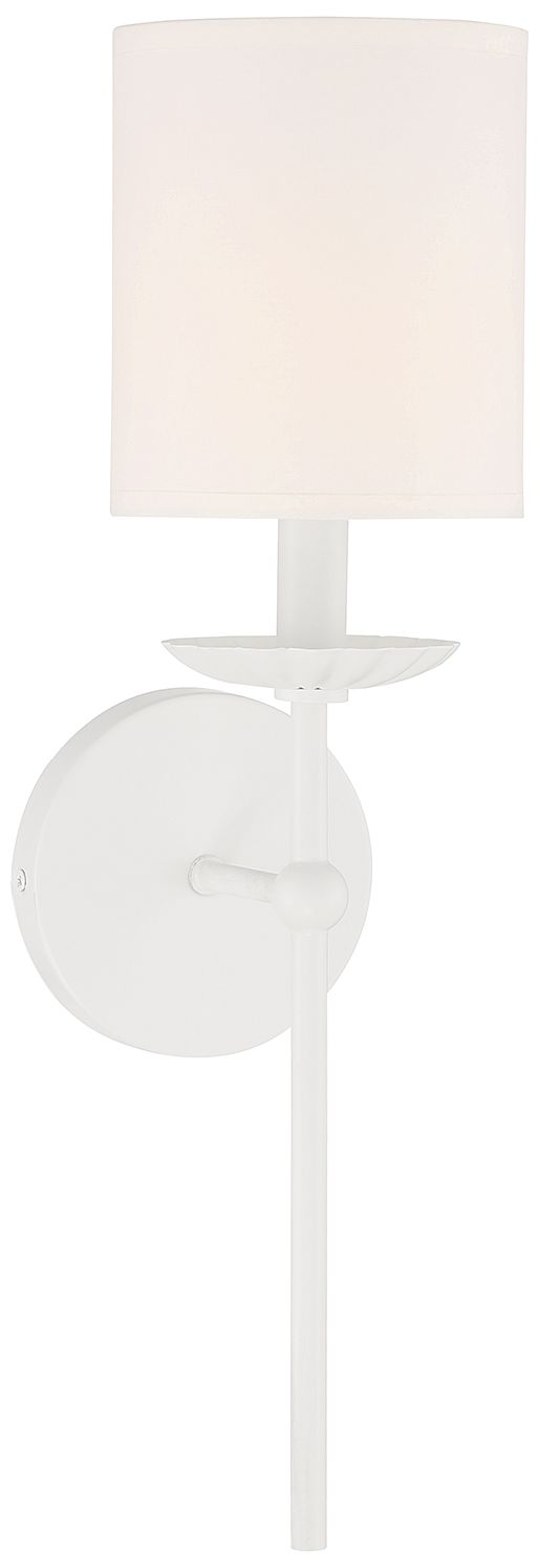 Image 4 1-Light Wall Sconce in White more views