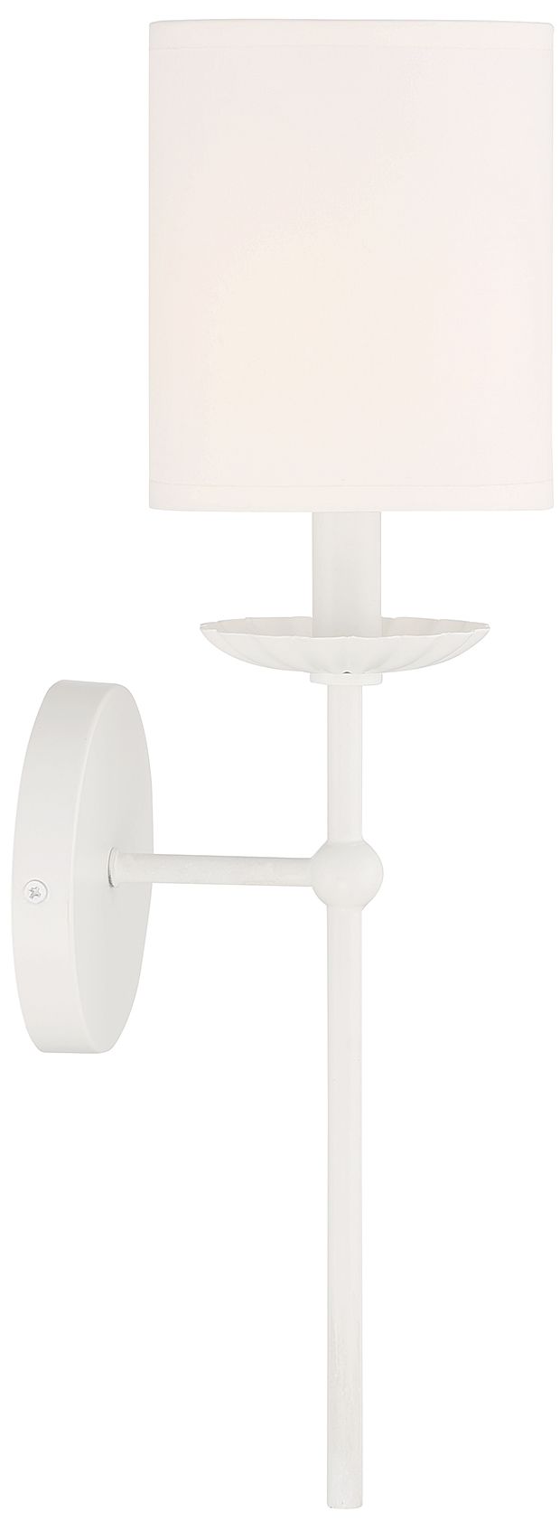 Image 5 1-Light Wall Sconce in White more views