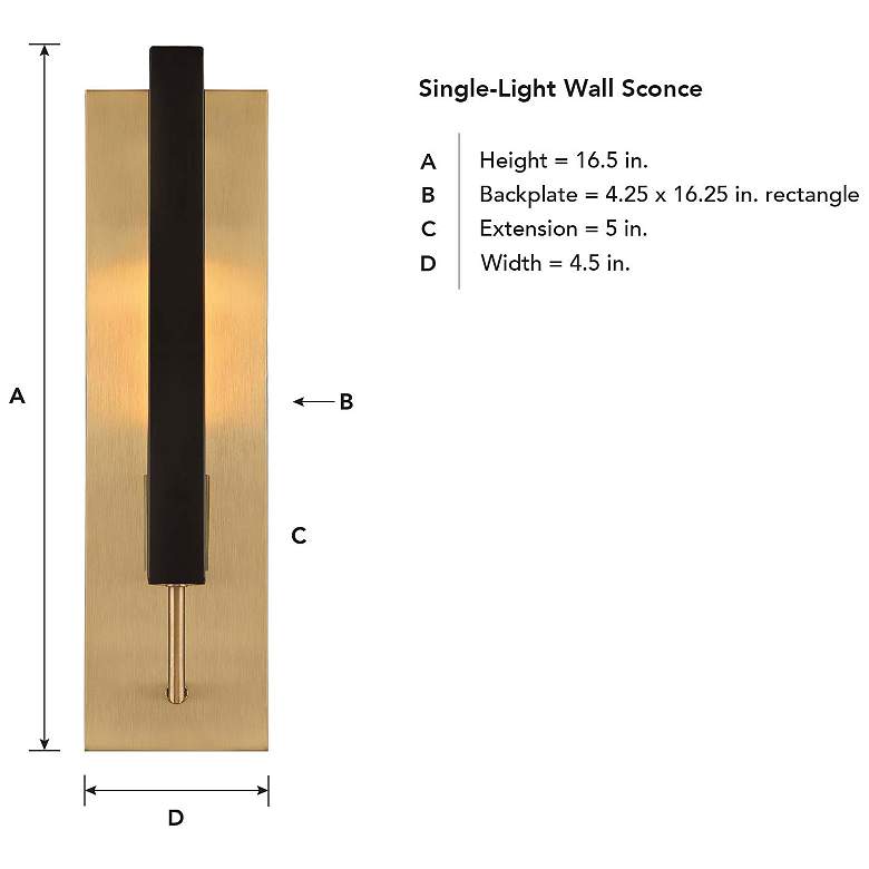 Image 4 1 Light Wall Sconce more views