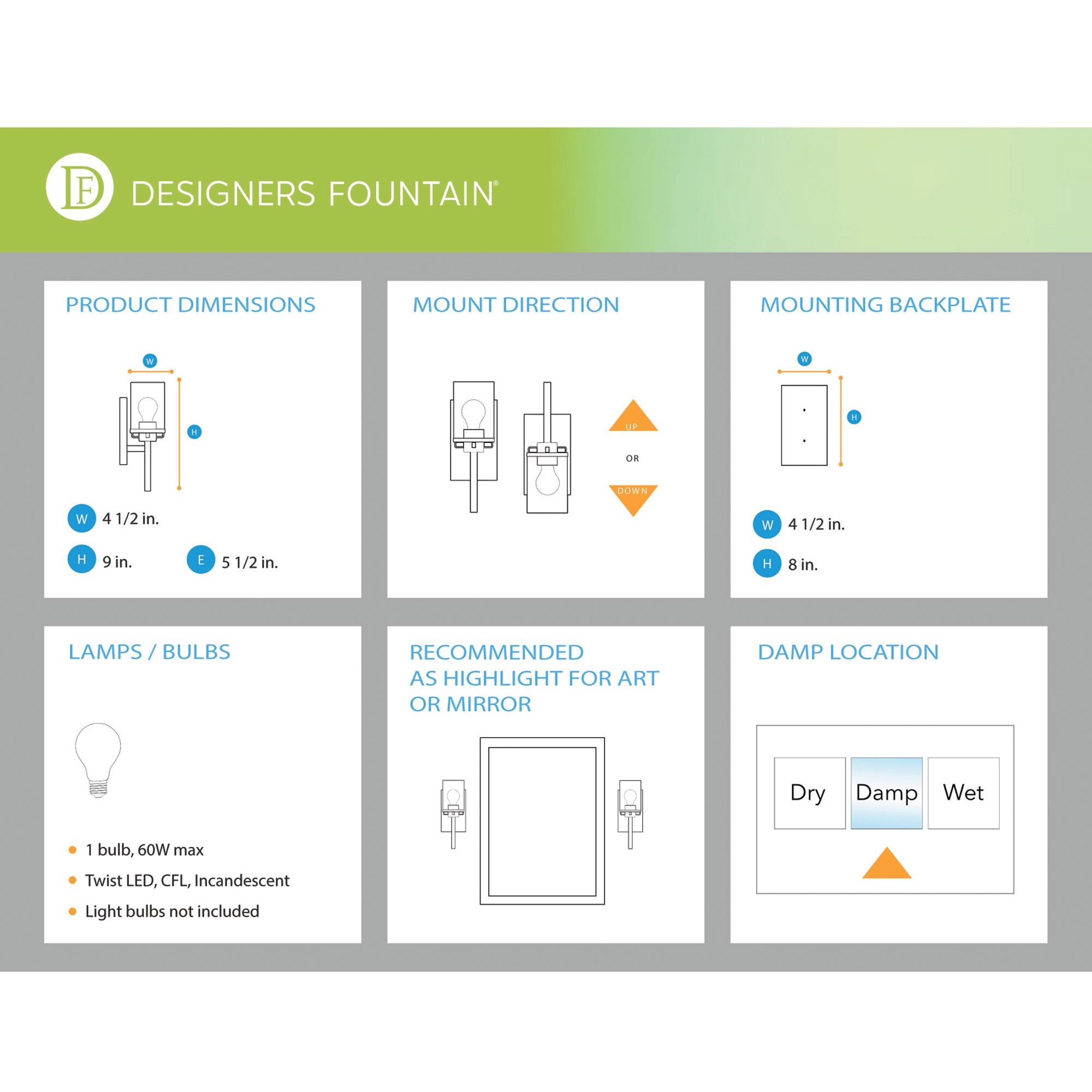 Image 4 1 Light Wall Sconce more views