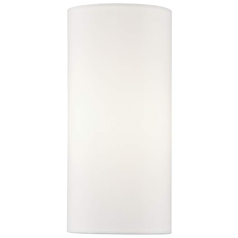 Image 2 1 Light White ADA Sconce with Off-White Shades