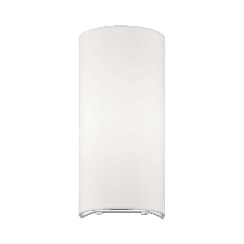 Image 3 1 Light White ADA Sconce with Off-White Shades more views