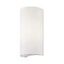1 Light White ADA Sconce with Off-White Shades