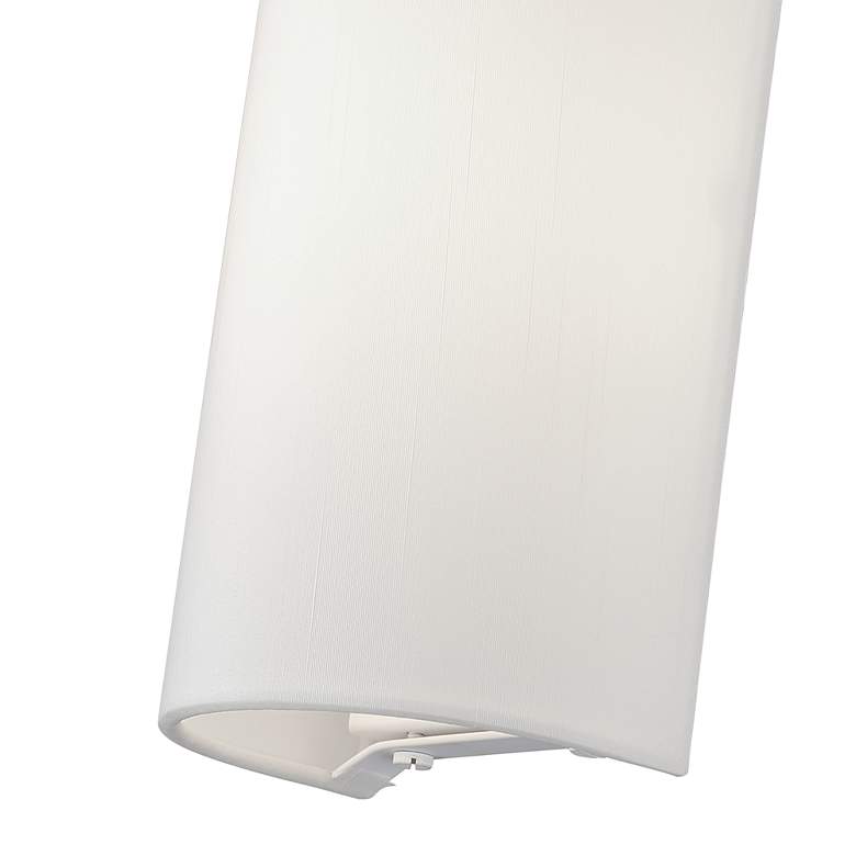 Image 6 1 Light White ADA Sconce with Off-White Shades more views
