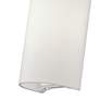 1 Light White ADA Sconce with Off-White Shades
