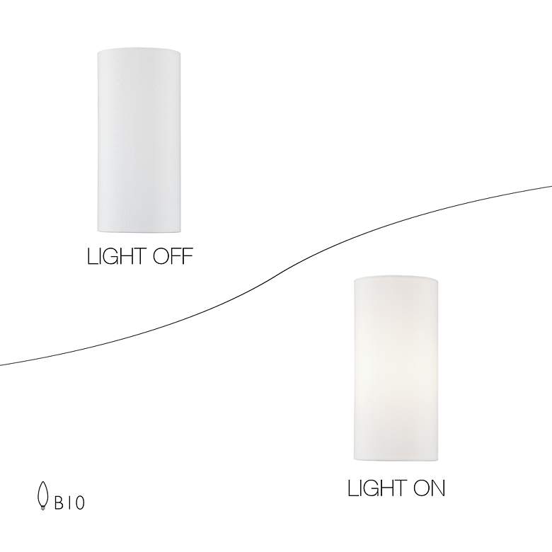Image 7 1 Light White ADA Sconce with Off-White Shades more views