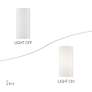 1 Light White ADA Sconce with Off-White Shades