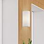 1 Light White ADA Sconce with Off-White Shades
