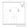 1 Light White ADA Sconce with Off-White Shades