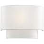 2_1 Light White ADA Sconce with Off-White Shades