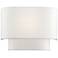 1 Light White ADA Sconce with Off-White Shades